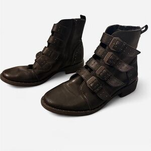 Steve Madden black studded ankle boots